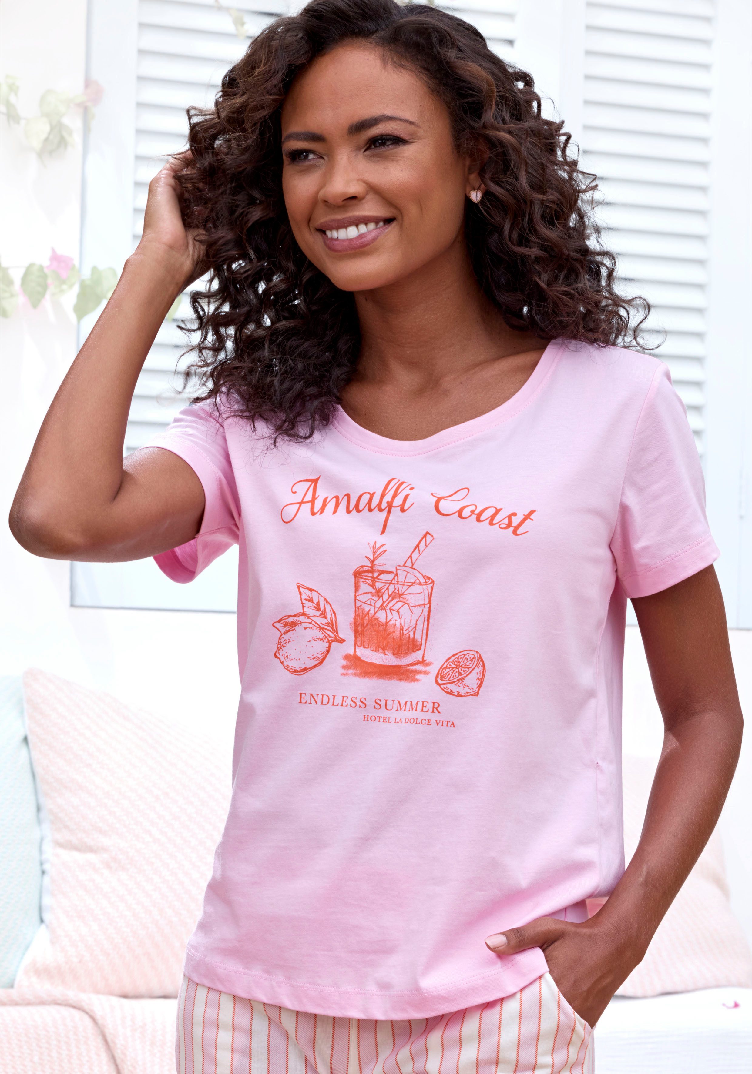 Vivance Dreams Pyjamaoberteil 1-teilig, mit schönem Frontprint günstig online kaufen