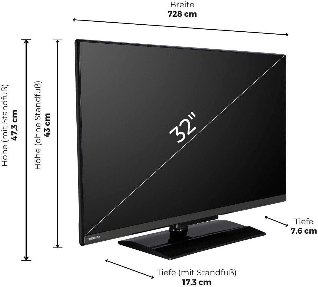 Toshiba 32LV3E63DA LED-Fernseher (80 cm/32 Zoll, Full HD, Smart-TV)