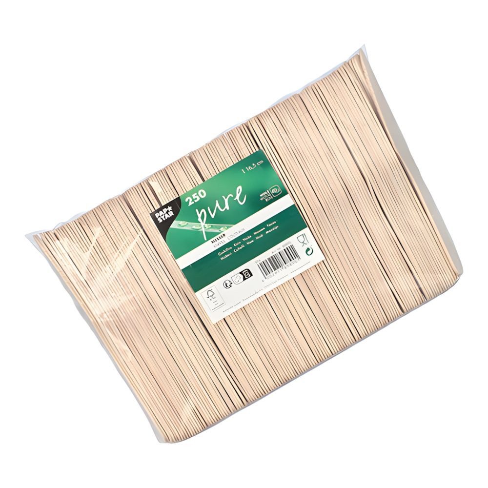 PAPSTAR Einwegmesser Messer Holz pure 16,5 cm 1000 Stk