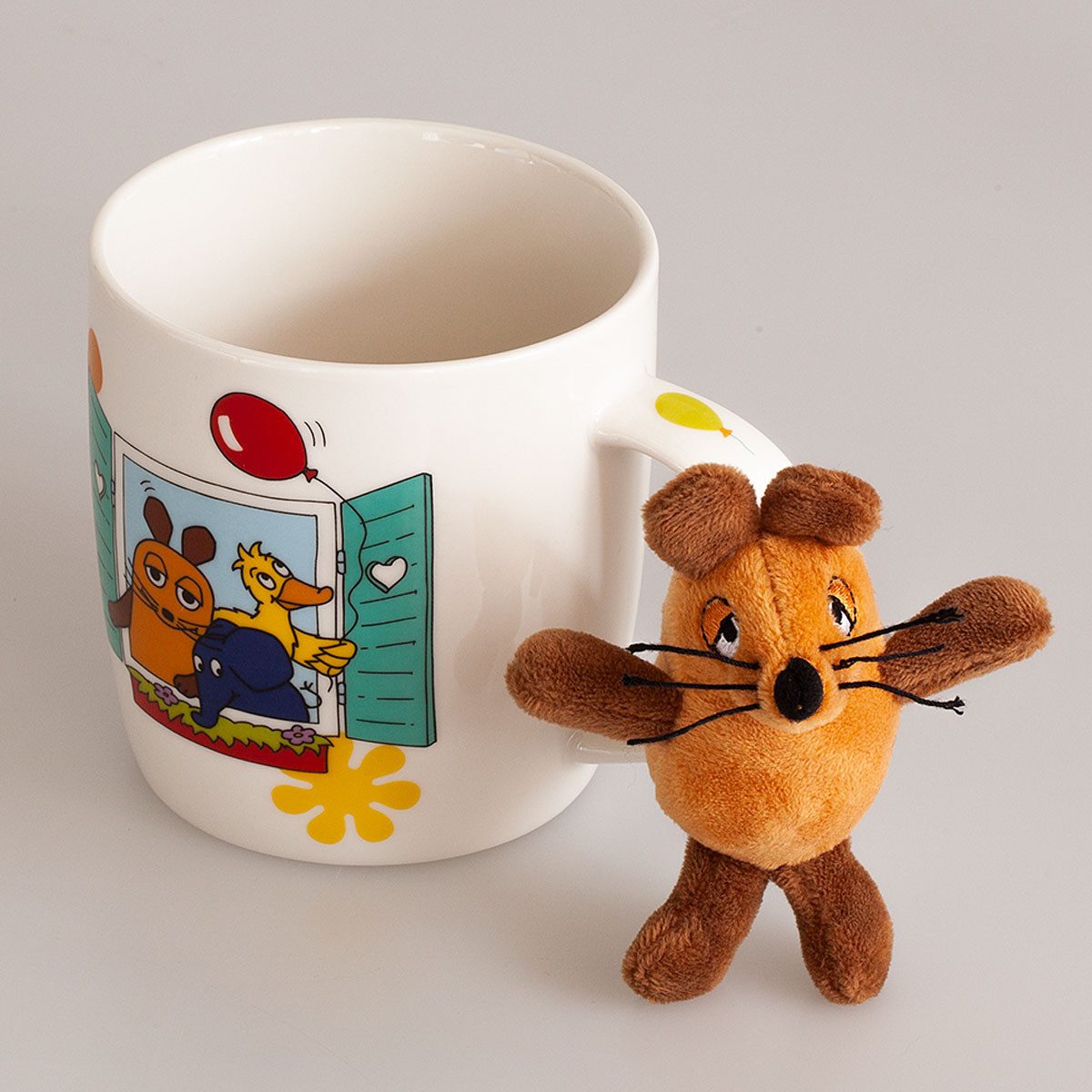 Tasse Set Tasse und Fingerpuppe Maus Geschenkkarton