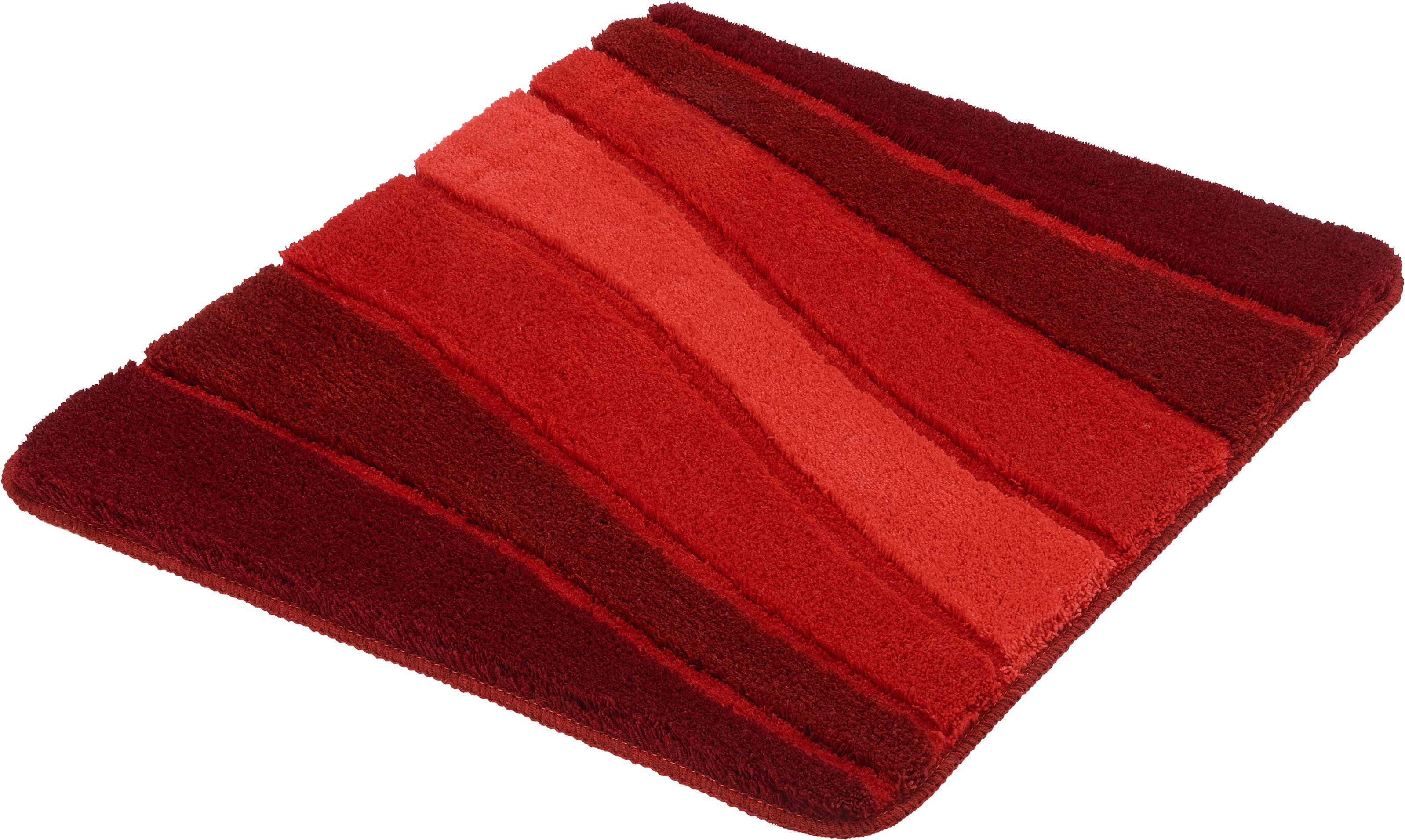 Kleine Wolke Badematte Ocean, Badvorleger, Badezimmer Teppich, Höhe 21 mm, rutschhemmend beschichtet, fußbodenheizungsgeeignet, Kunstfaser, rechteckig, Badteppich, Wellen Design, mit Farbverlauf, Hoch-Tief Effekt, waschbar