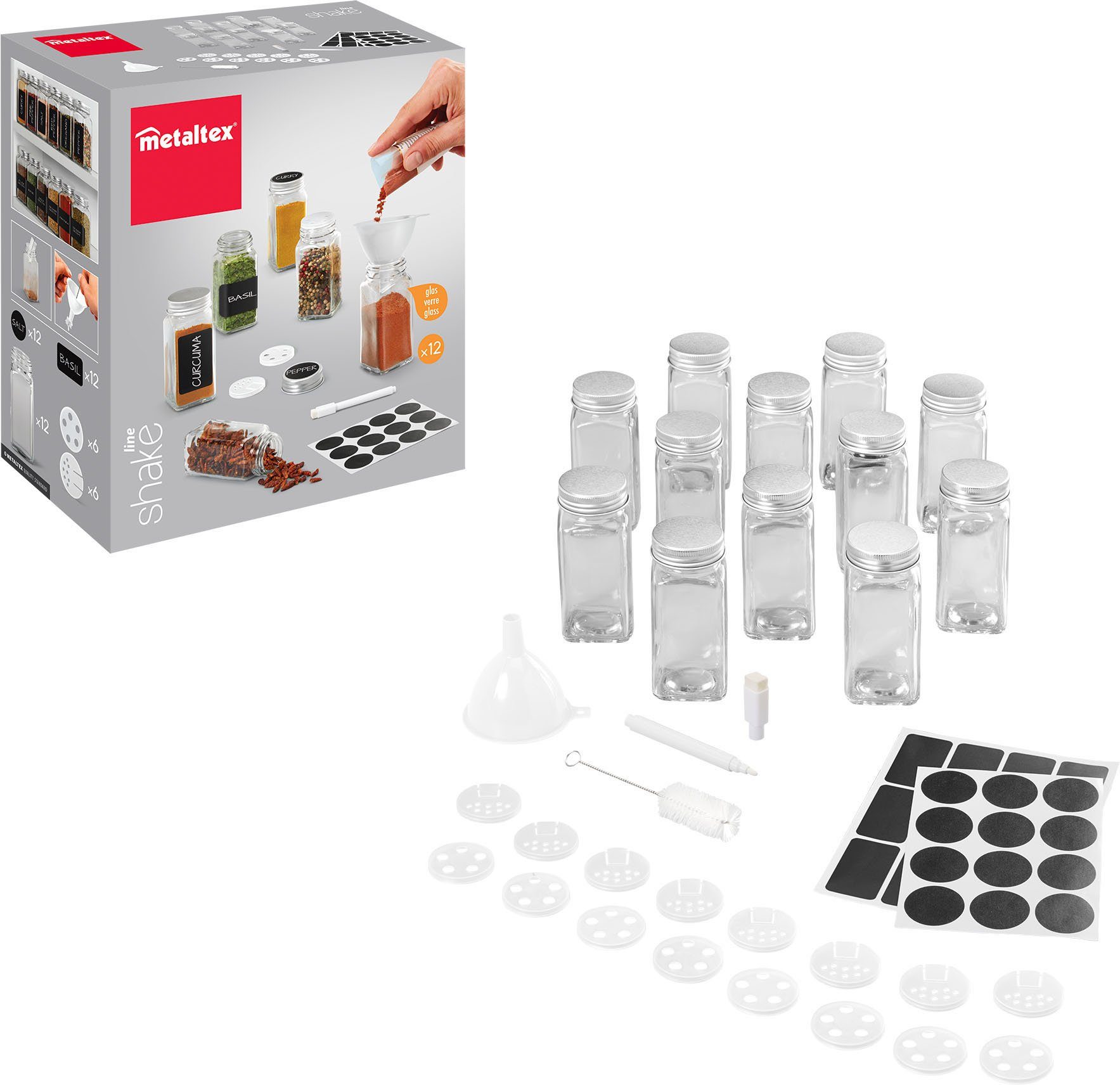 Metaltex Gewürzstreuer, (Set, 12-tlg)