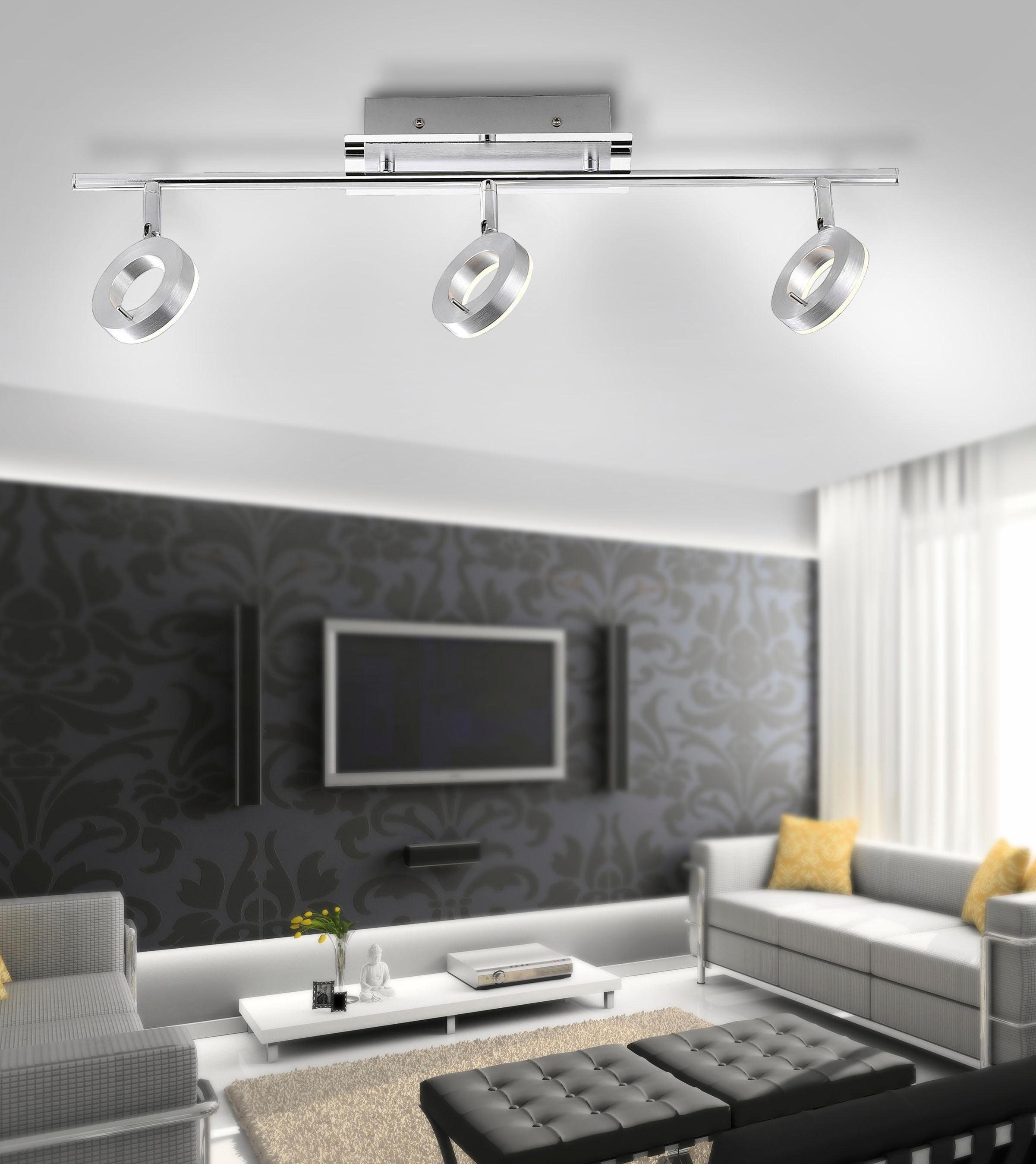 Neuhaus LED IP44, schwenkbar festverbaute inkl. Paul Warmweiß, Spotköpfe und fest SILEDA, integriert, Deckenleuchte dreh- LED,