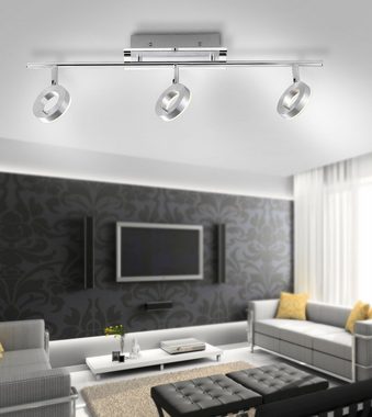 Paul Neuhaus Deckenleuchte SILEDA, LED fest integriert, Warmweiß, inkl. festverbaute LED, IP44, Spotköpfe dreh- und schwenkbar