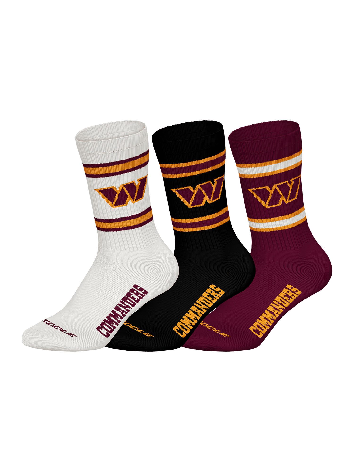 NFL Freizeitsocken Washington Commanders (3-Paar) Casual Socken, Alltagssocken, Bequeme Socken