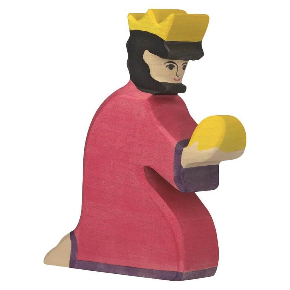 Holztiger Weihnachtsfigur HOLZTIGER Balthasar aus Holz - rot