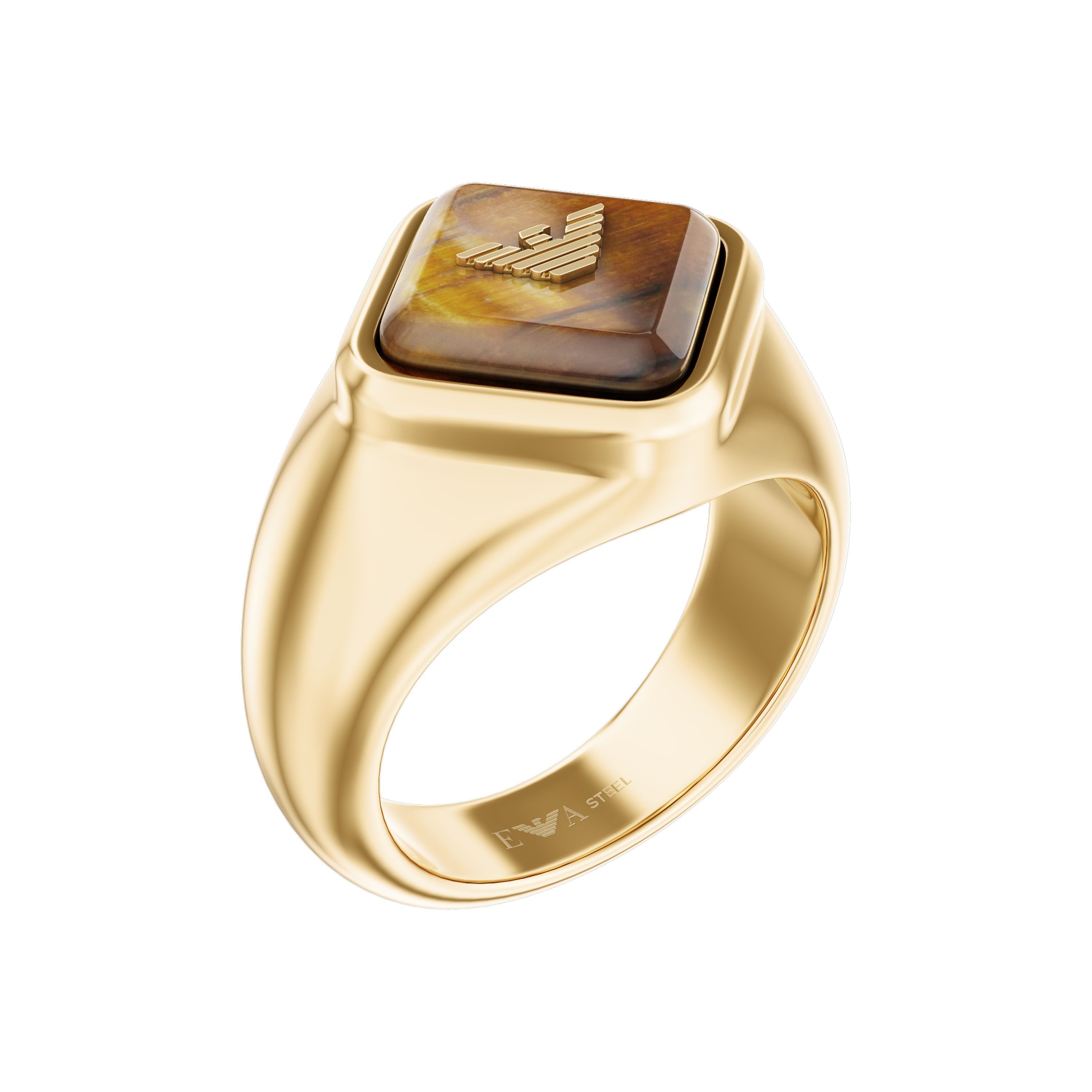 Emporio Armani Siegelring, mit Tigerauge