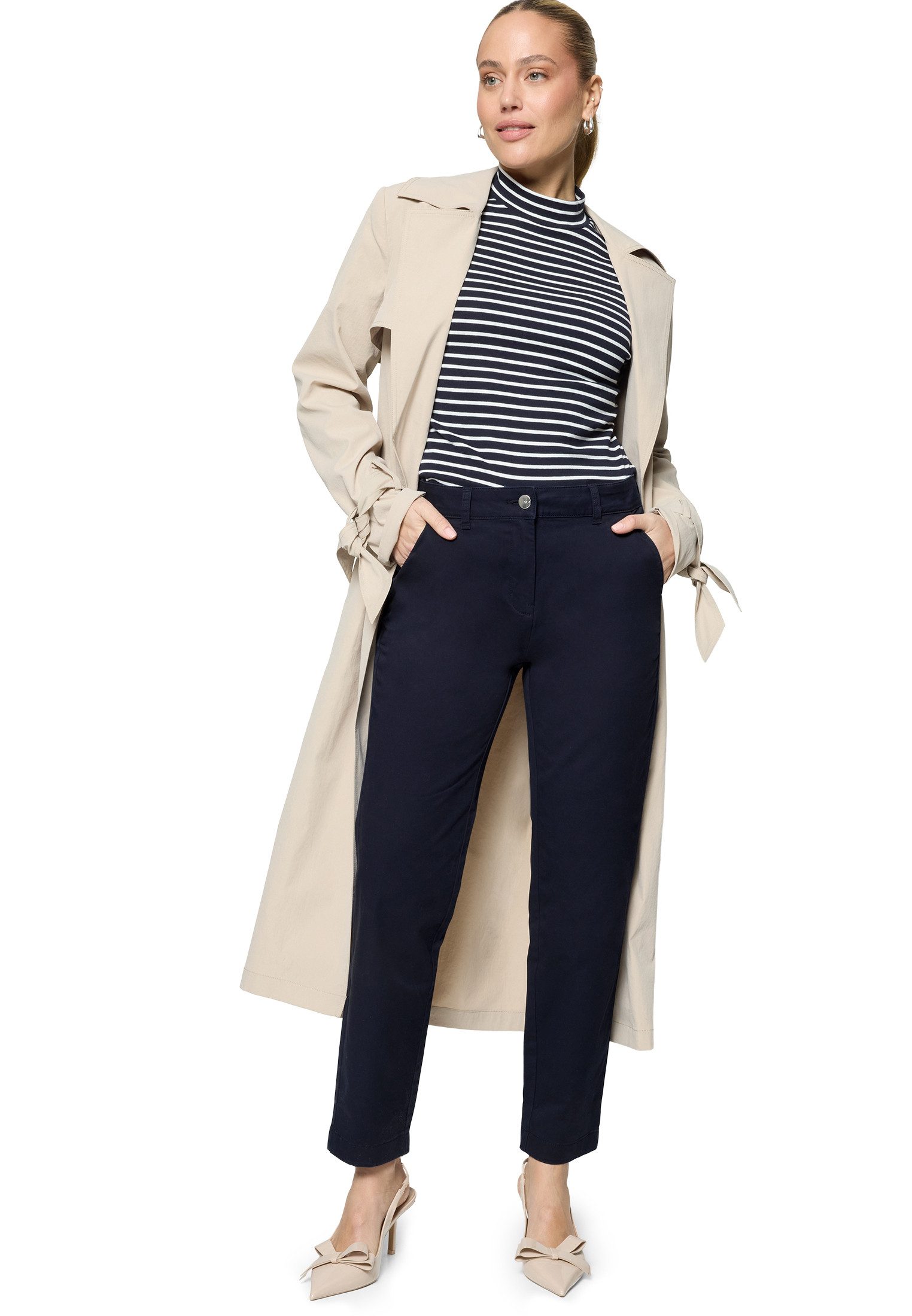 Zero Stoffhose Damen mit Stretch 28 Inch Plain/ ohne Details
