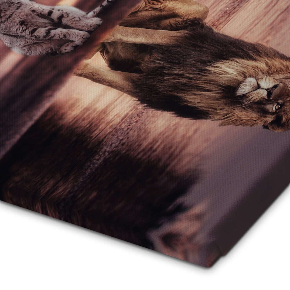 Posterlounge Wandbild Dream Big - Kleine Katze wird zum Löwen, Gen Z, erhältlich als Poster, Leinwandbild, Wandsticker oder Acrylglasbild