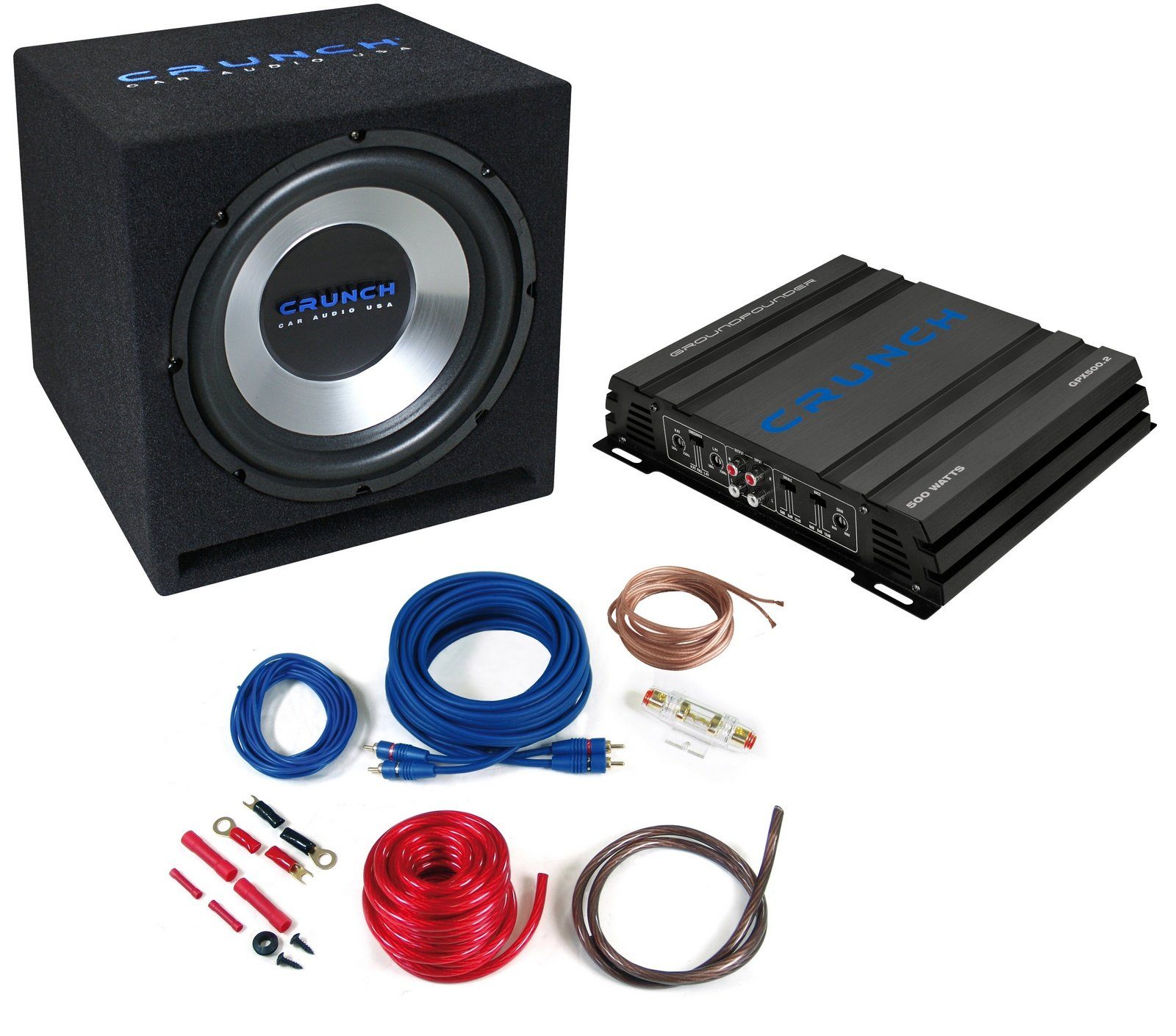 Crunch CBP500 Basspack Komplettpaket Endstufe + Subwoofer Auto-Subwoofer
