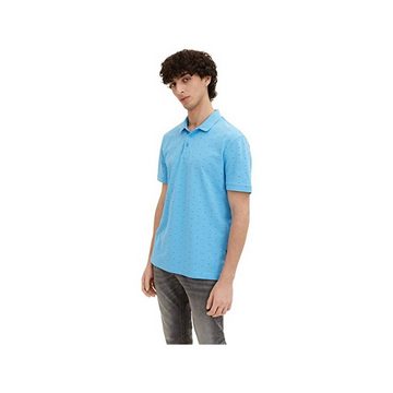 TOM TAILOR Poloshirt blau passform textil (1-tlg)