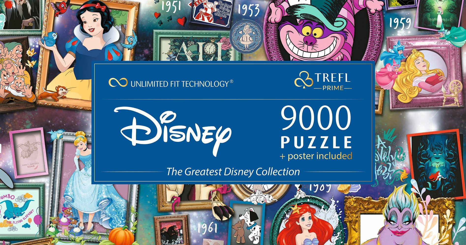 Trefl Puzzle The Greatest Disney Collection 9000 Teile Puzzle, 9000 Puzzleteile, Made in Europe