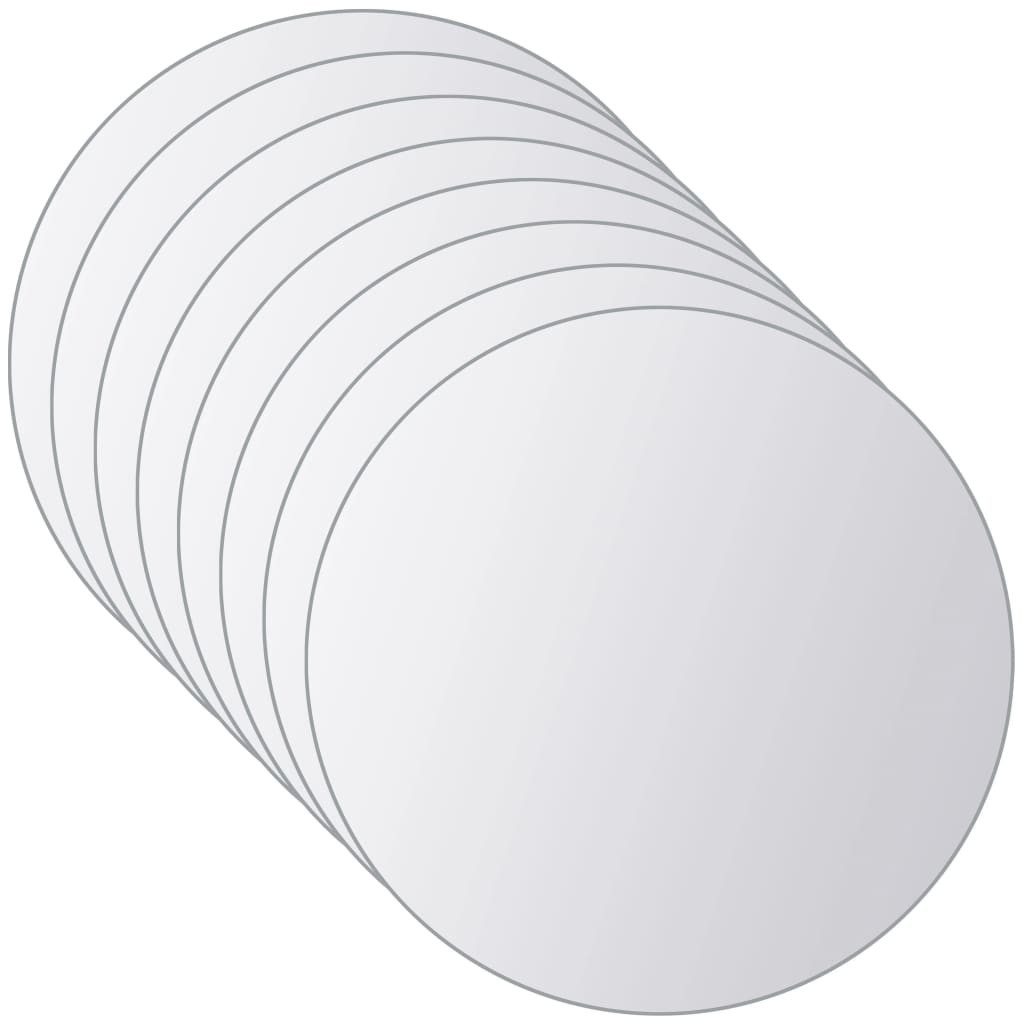 vidaXL Spiegel 16-tlg. Spiegelfliesen-Set Rund Glas (16-St)