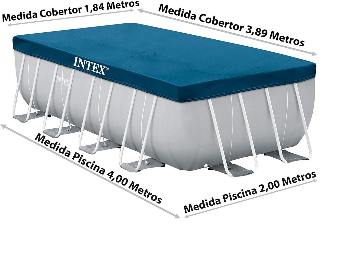 Thumbnail - Intex Pool-Abdeckplane Rectangular Pool Cover für 400x200 Pools Maße: 389x184 cm