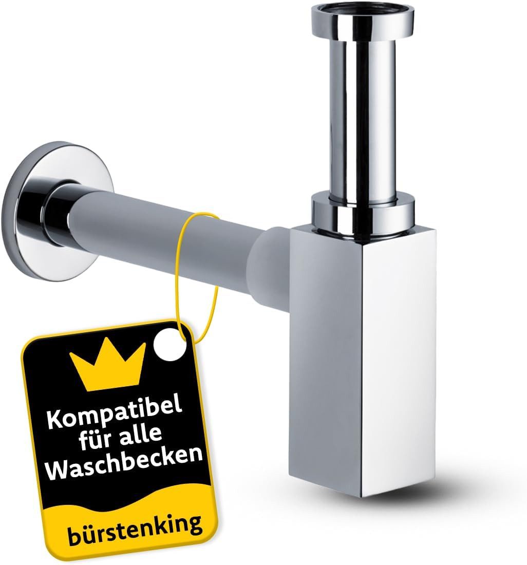 Siphon Universal Design Siphon Chrom – 1 1/4" für Waschbecken & Waschtisch