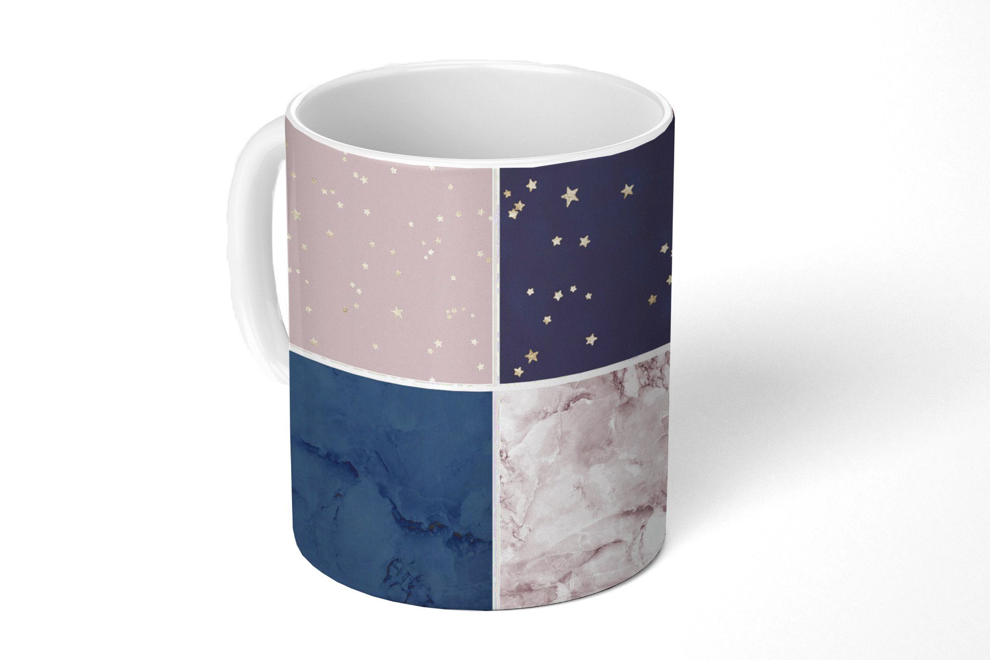MuchoWow Tasse Marmor - Textur - Collage, Keramik, Kaffeetassen, Teetasse, Becher, Teetasse, Geschenk