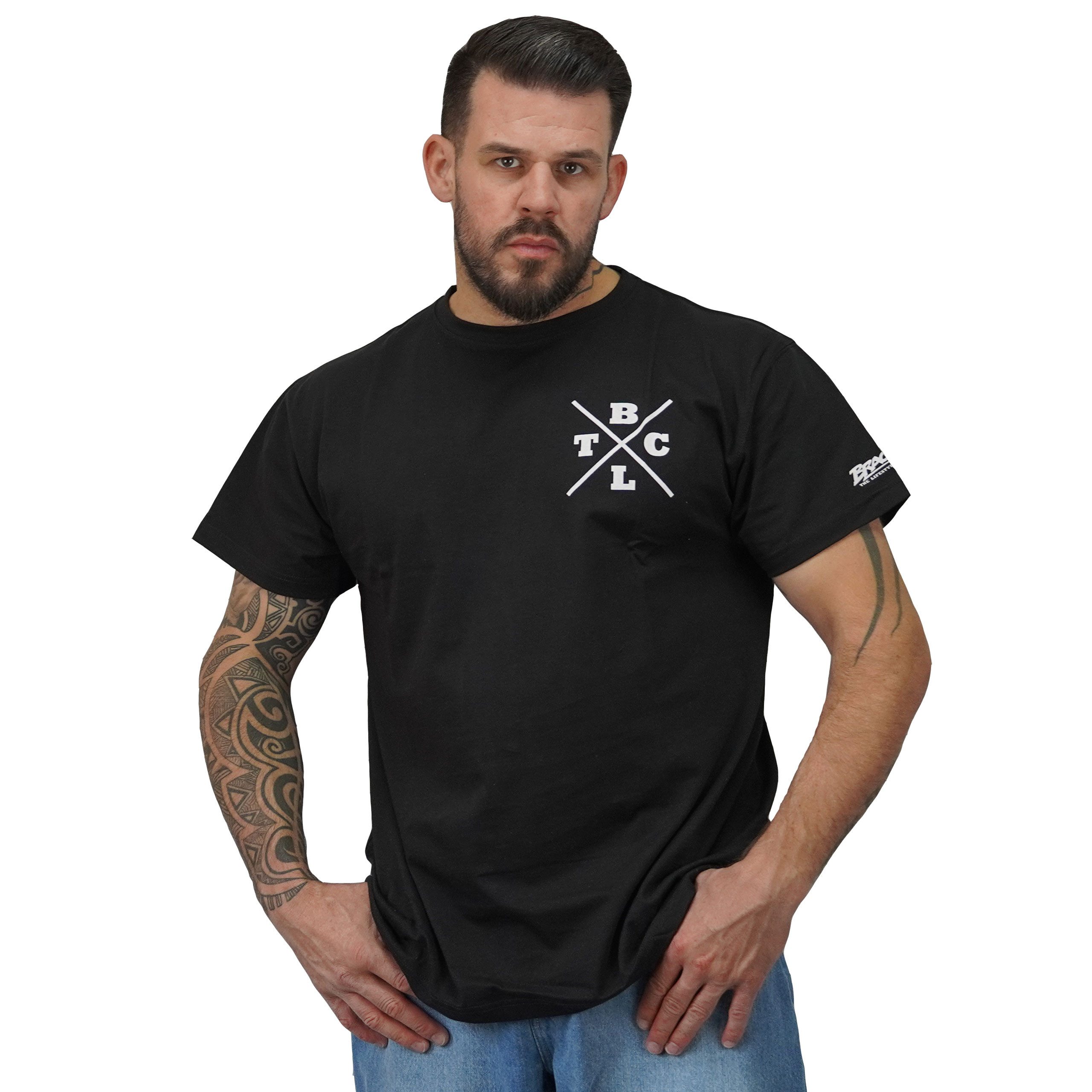 BRACHIAL THE LIFESTYLE COMPANY T-Shirt Brachial T-Shirt "Beach" schwarz