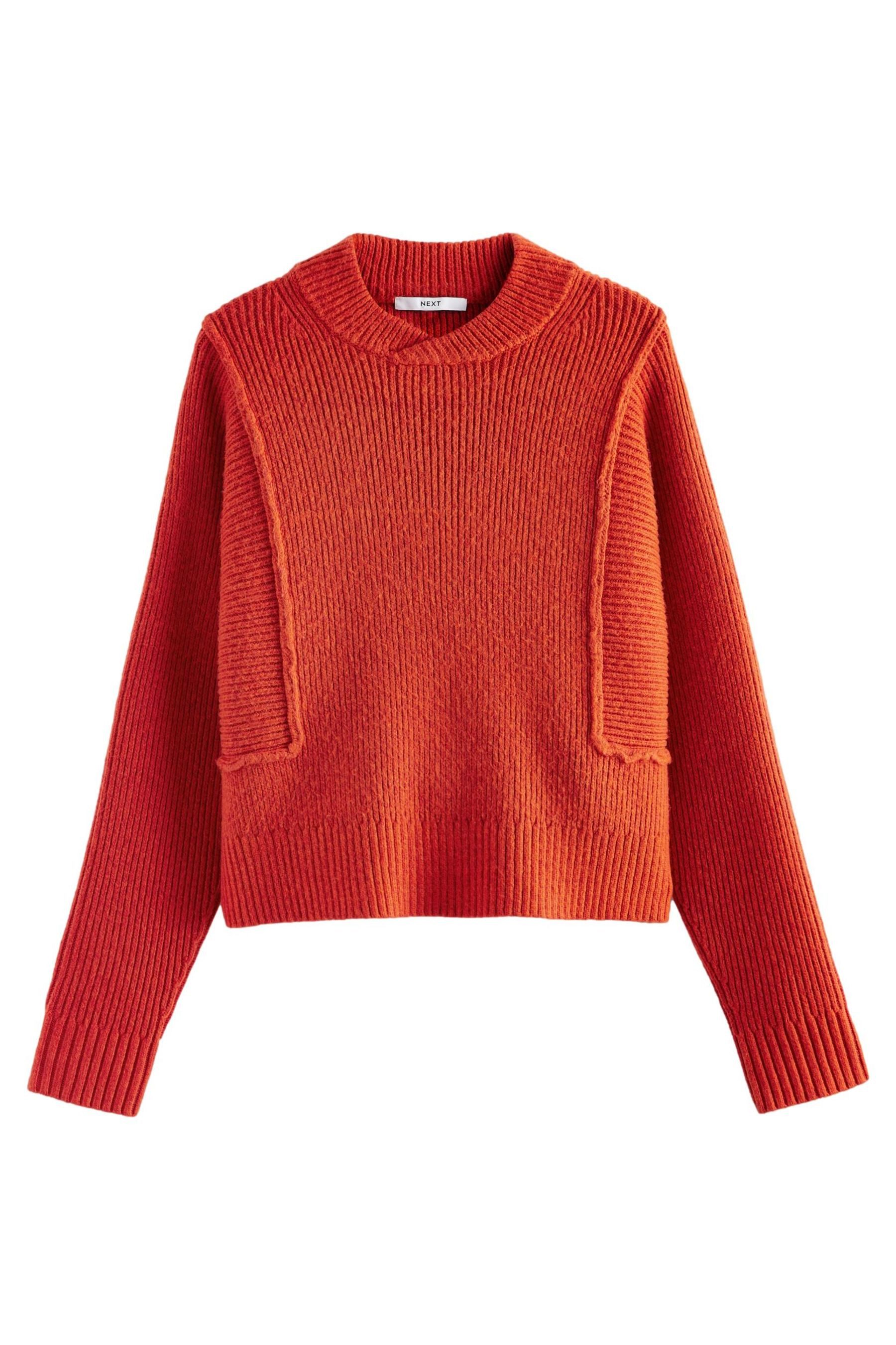 Rundhalspullover Rippstrick-Pullover mit Wickelkragen