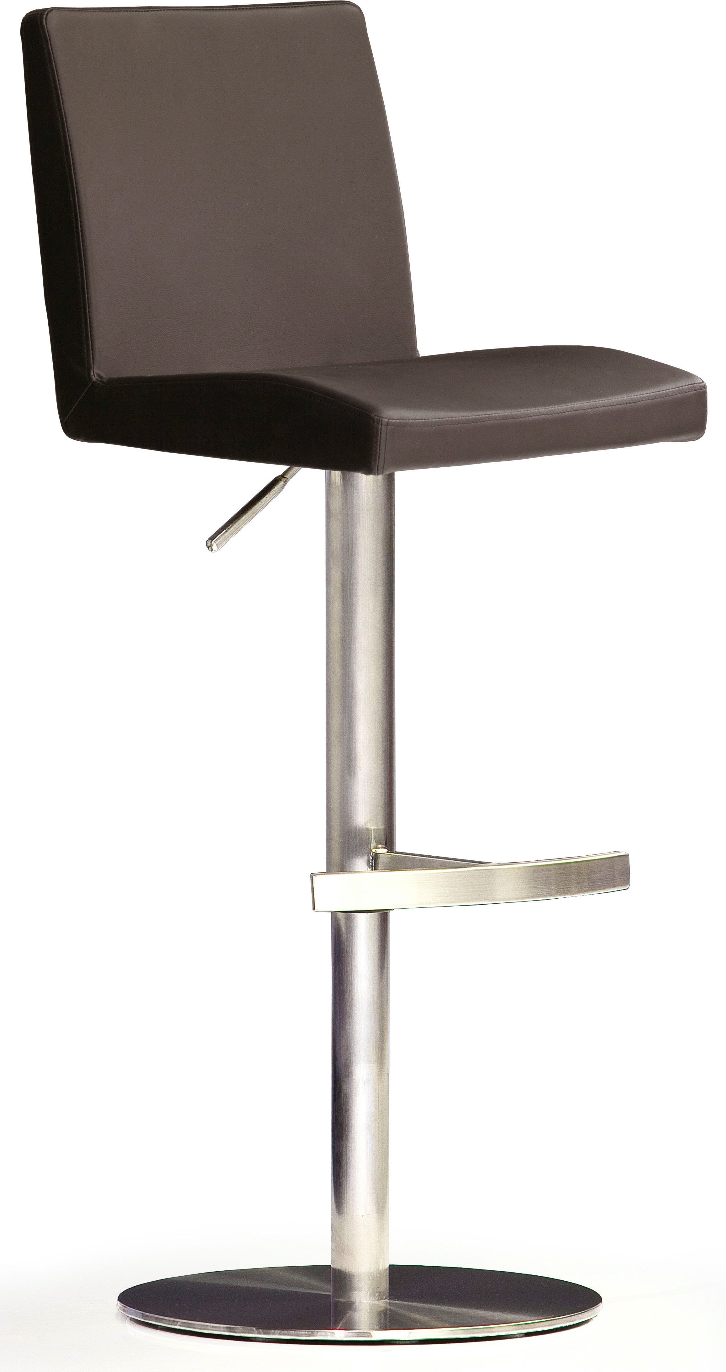 MCA furniture Bistrostuhl BARBECOOL Barhocker Bistrostuhl Tresenhocker, mit Rückenlehne,Bodenplatte rund, 360° drehbar, Sitzhöhe von 56-81 cm