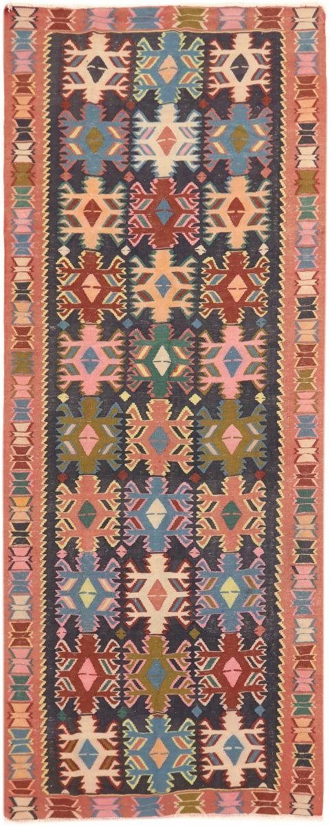 Orientteppich Kelim Fars Antik 4 Orientteppich, Handgewebter mm Azerbaijan Höhe: 150x376 rechteckig, Nain Trading