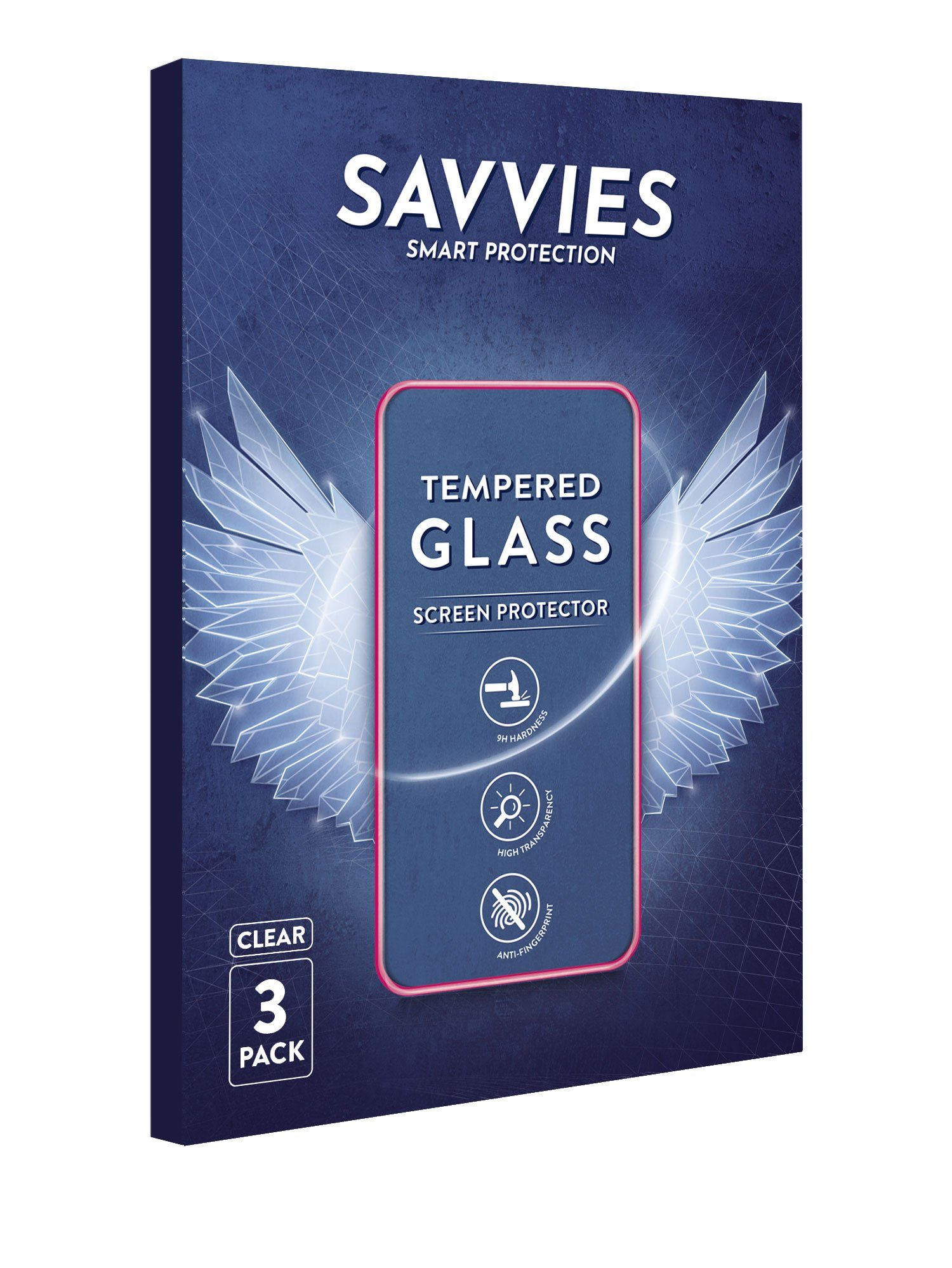Savvies Displayschutzglas Schutzglas für Apple iPhone 18 Pro, 3 Stück, Displayschutz 9H Glas Klar Transparent – Bild 5 von 5