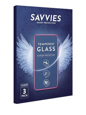 Savvies Panzerglas für Gokoo S10, Displayschutzglas, 3 Stück, Schutzglas Echtglas 9H Härte klar Anti-Fingerprint