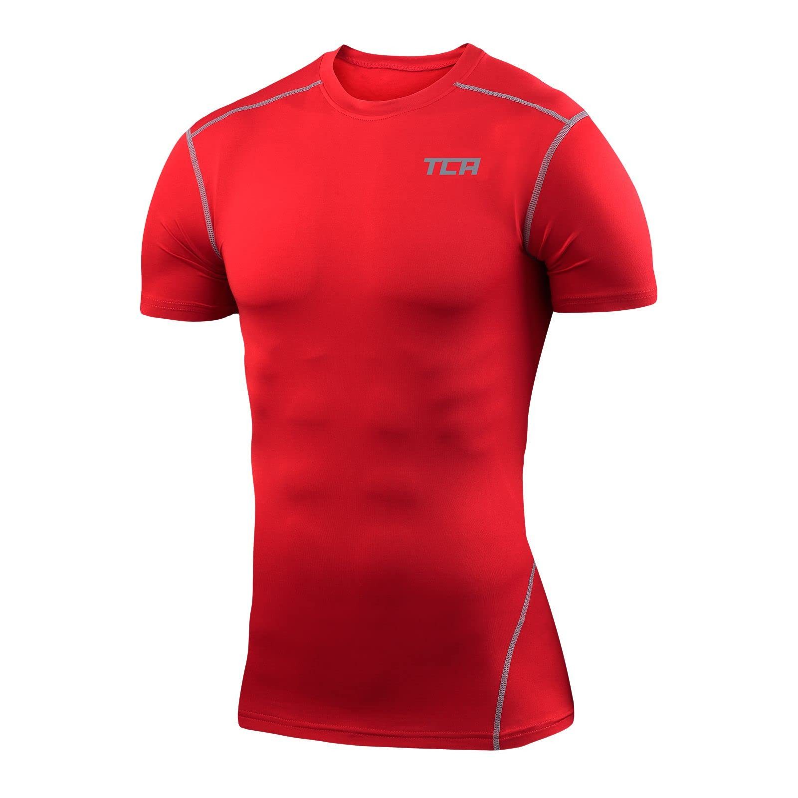TCA Funktionsunterhemd TCA Jungen Pro Performance Shirt - Rot, 128 (6 bis 8 Jahre)