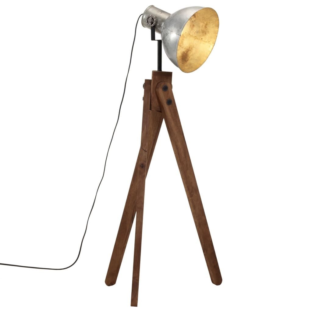 vidaXL Stehlampe NA Stehleuchte 25 W Vintage Silbern 45x45x120 cm E27