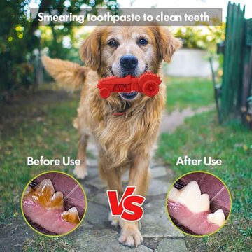 Petsation Kauspielzeug Hundespielzeug quietschend für die Zahnpflege [PREMIUM] NATURKautschuk
