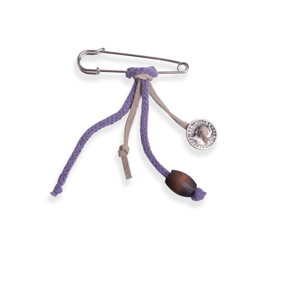 Knit Factory Brosche Zubehör 7x1 cm Lila (1-tlg), brosche Anstecker