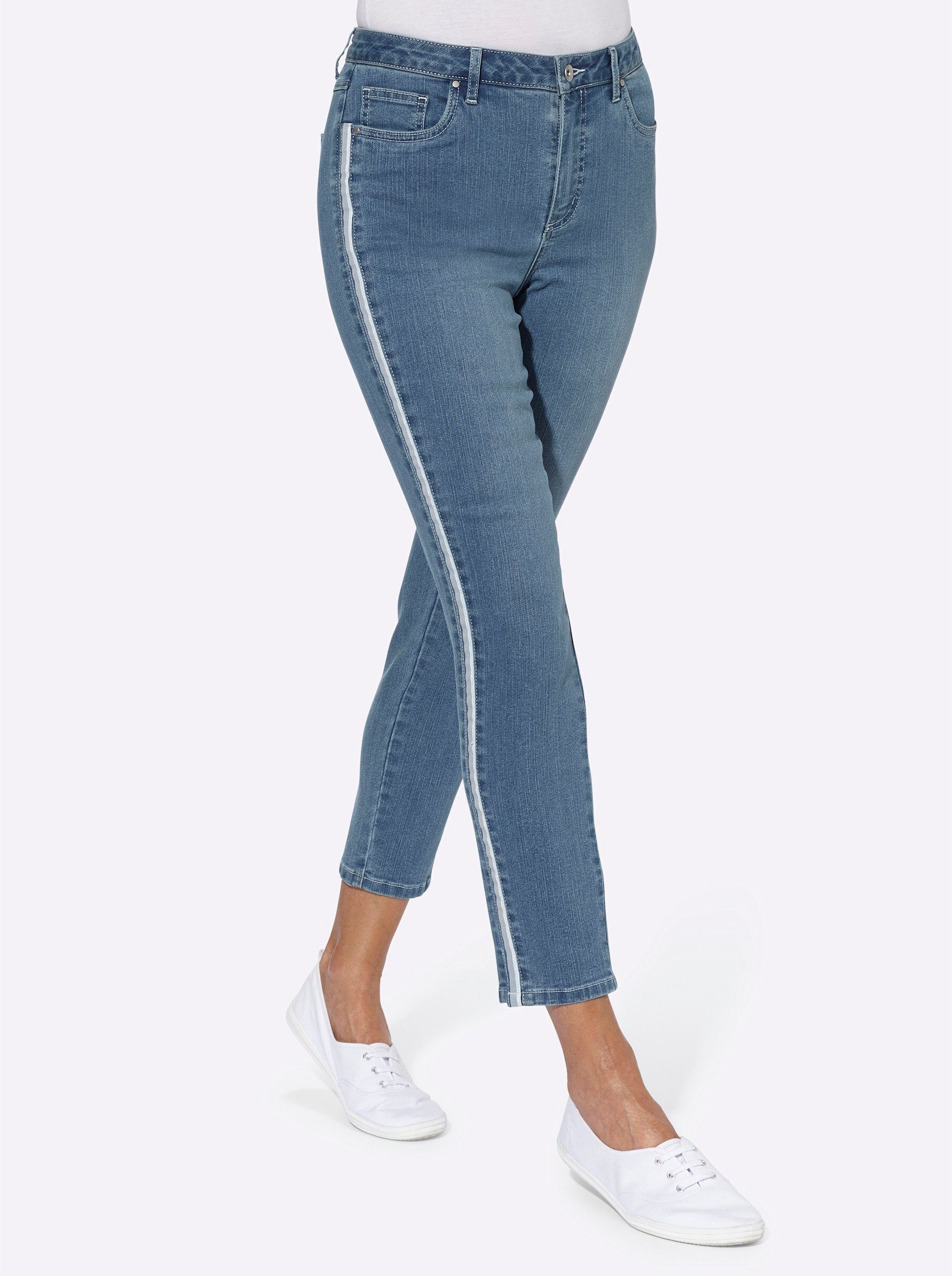 Witt Jeansshorts 7/8-Jeans leicht vertieft