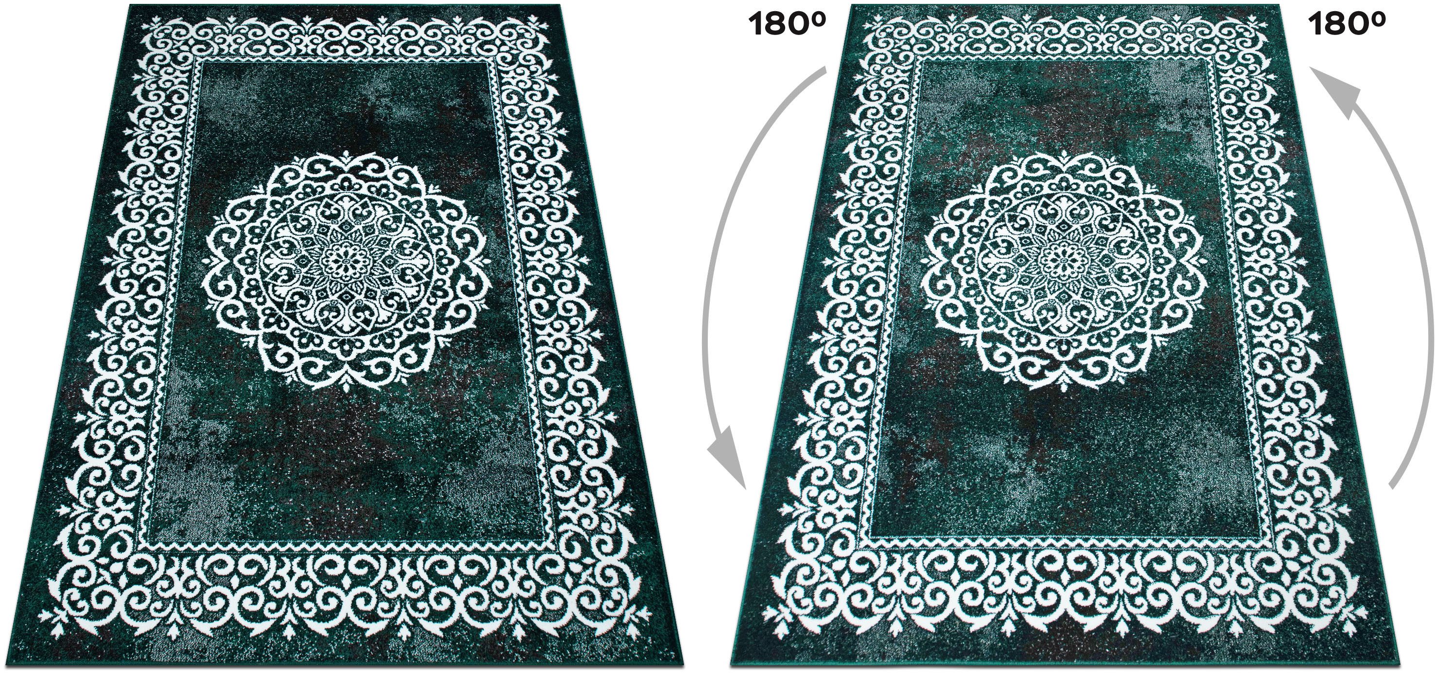 OTTO home Teppich Dafna, rechteckig, Höhe: 9 mm, Orient-Optik, Vintage Design, Kurzflor, pflegeleicht, dezenter Glanz