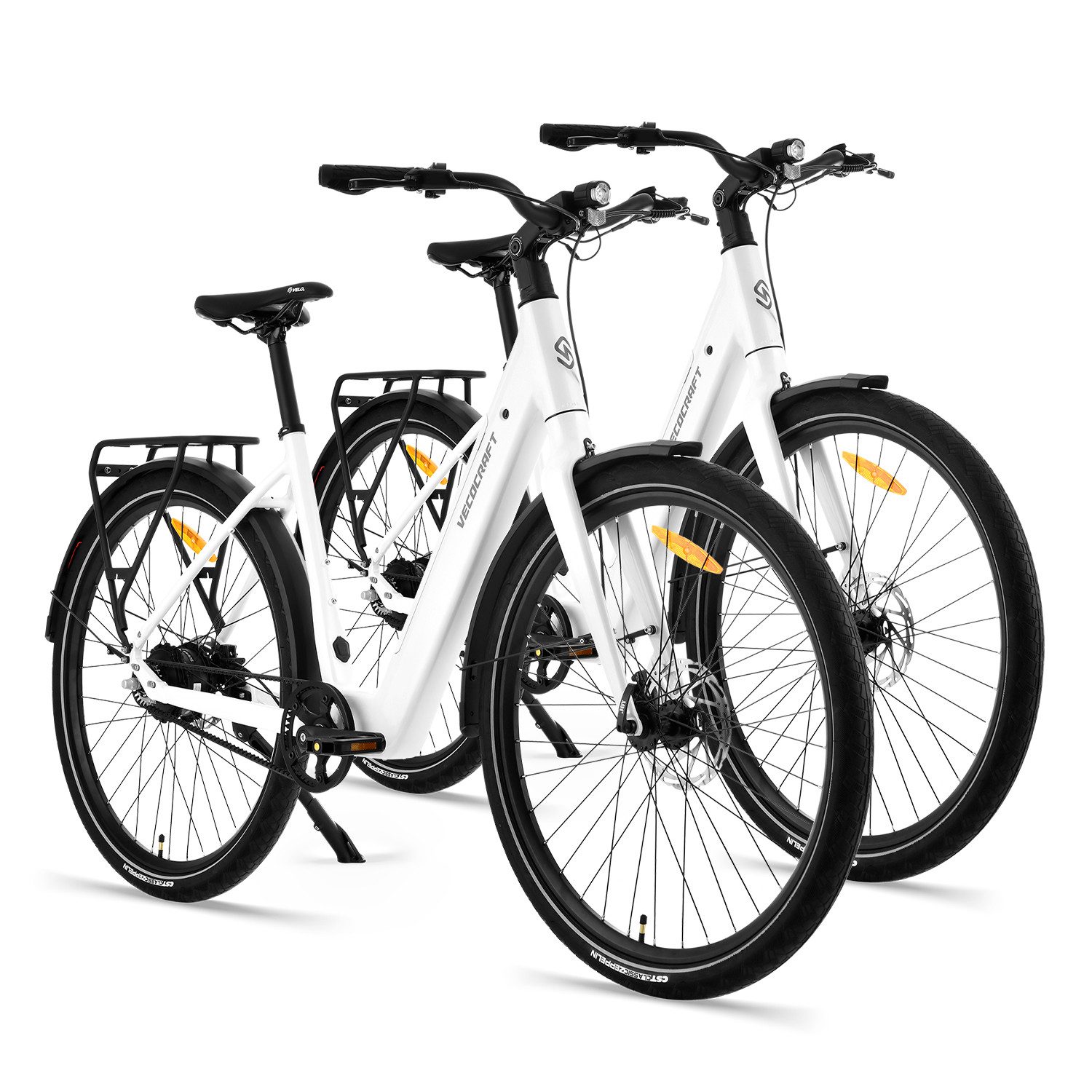 VECOCRAFT E-Bike Cityrad LUNA 2.0 Zwei Einheiten 28 zoll e bike damen daul speed Riemenantrieb, Heckmotor, 360 Wh