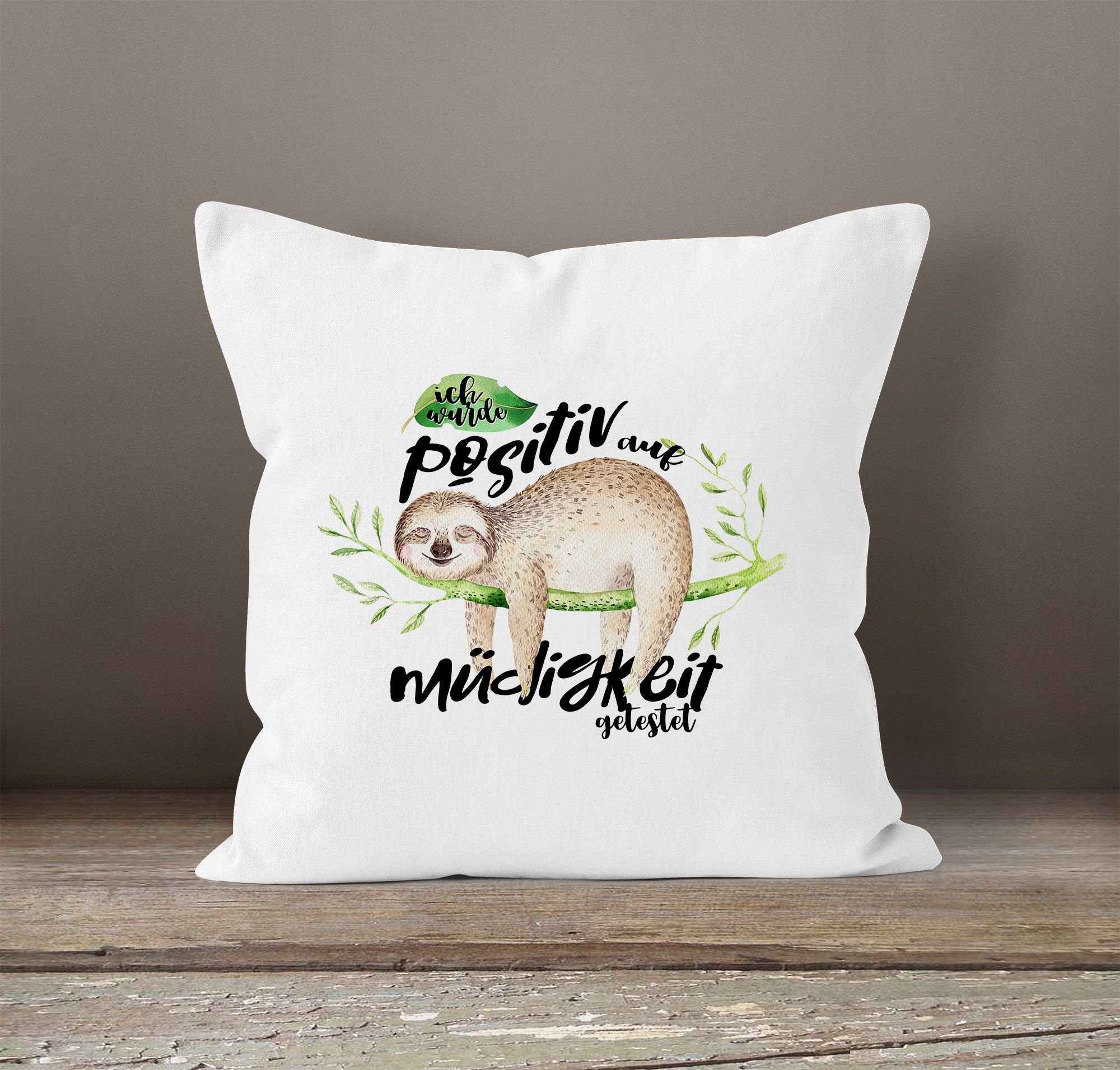 MoonWorks Dekokissen Kissenbezug Faultier Faultier Ich günstig online kaufen