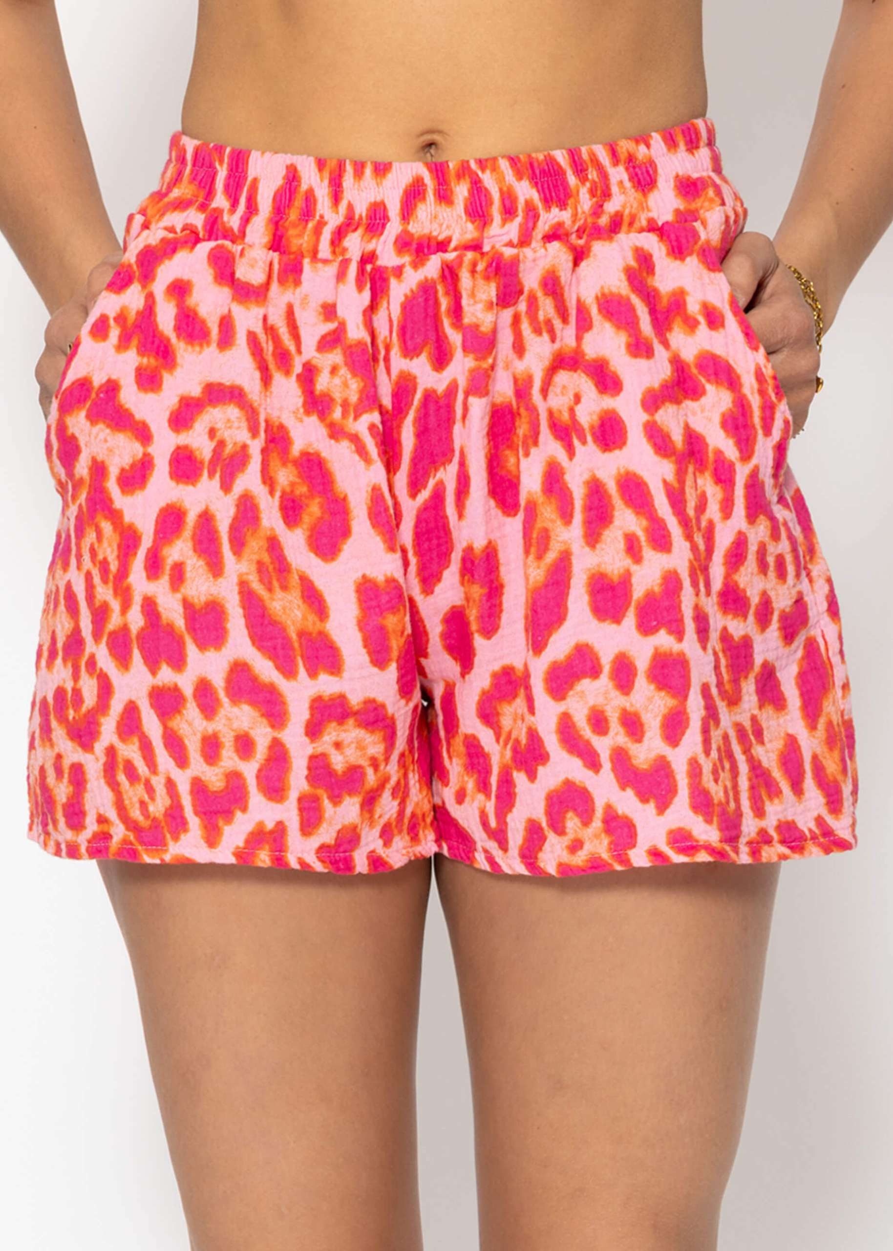 SASSYCLASSY Shorts Musselin Shorts mit Print Damen Bedruckte Baumwollshorts günstig online kaufen