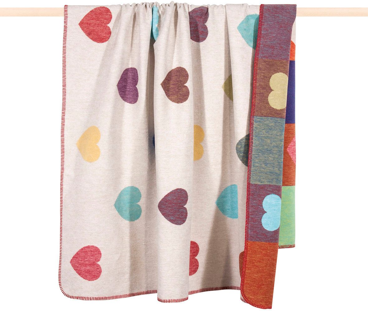 Wohndecke HONEY, PAD, Made in Europe, Wendefunktion, Patchwork Design, Moti günstig online kaufen