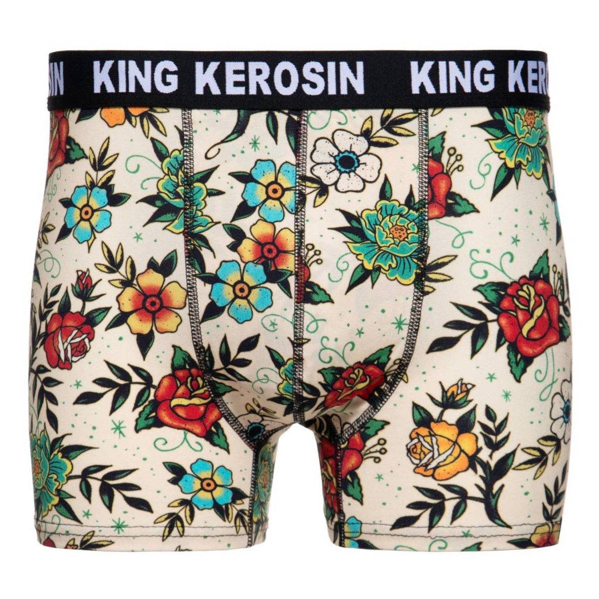 King Kerosin Boxershorts King Kerosin Herren Boxershorts "Tattoo Flowers" (Boxershorts, Boxershorts)