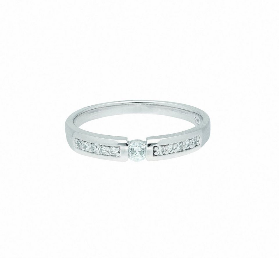 Adelia´s Silberring 925 Silber Ring mit Zirkonia, mit Zirkonia  Silberschmuck für Damen, Maße - Breite 3 mm