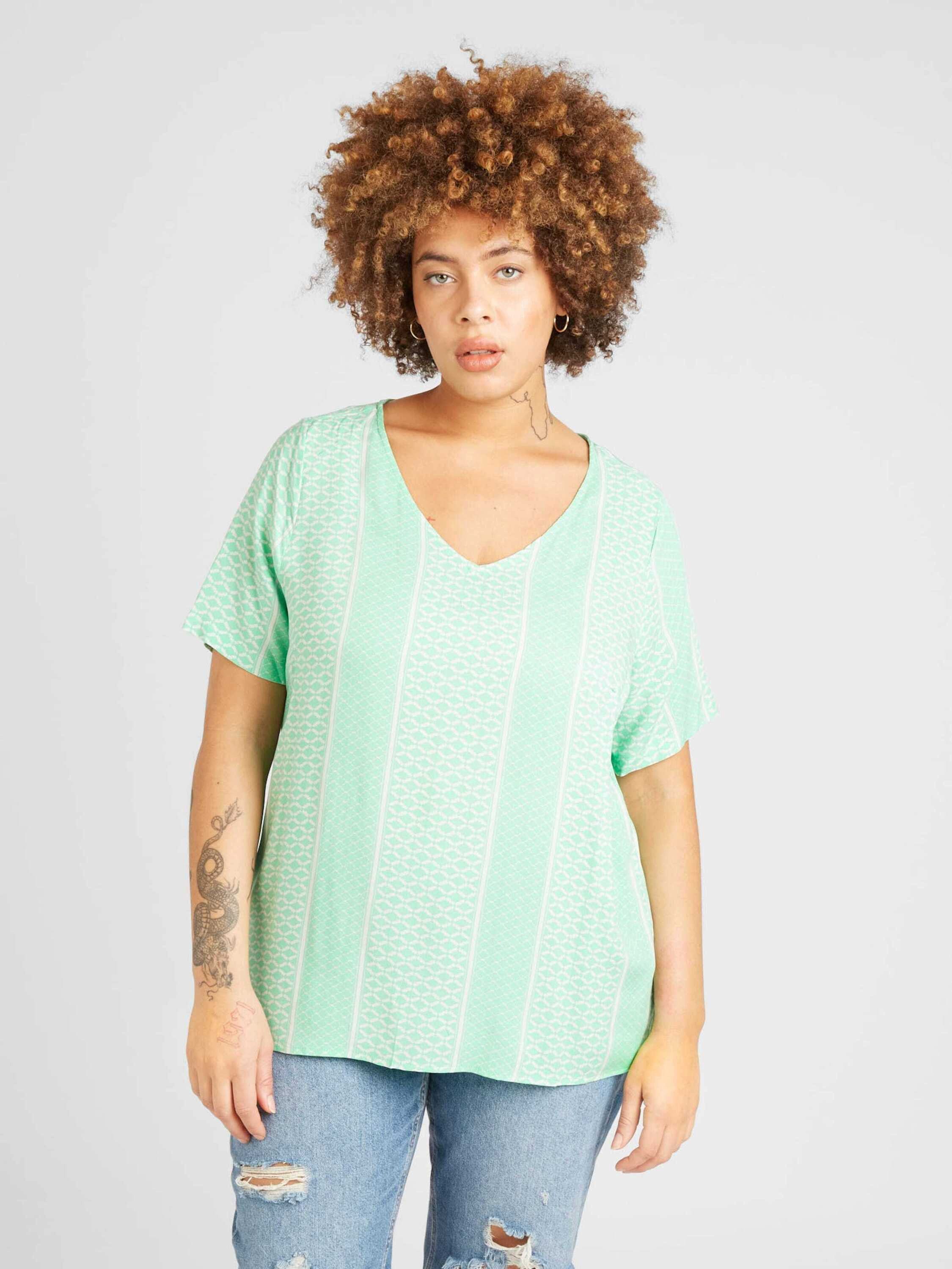 ONLY CARMAKOMA Kurzarmbluse MARRAKESH (1-tlg) Plain/ohne Details