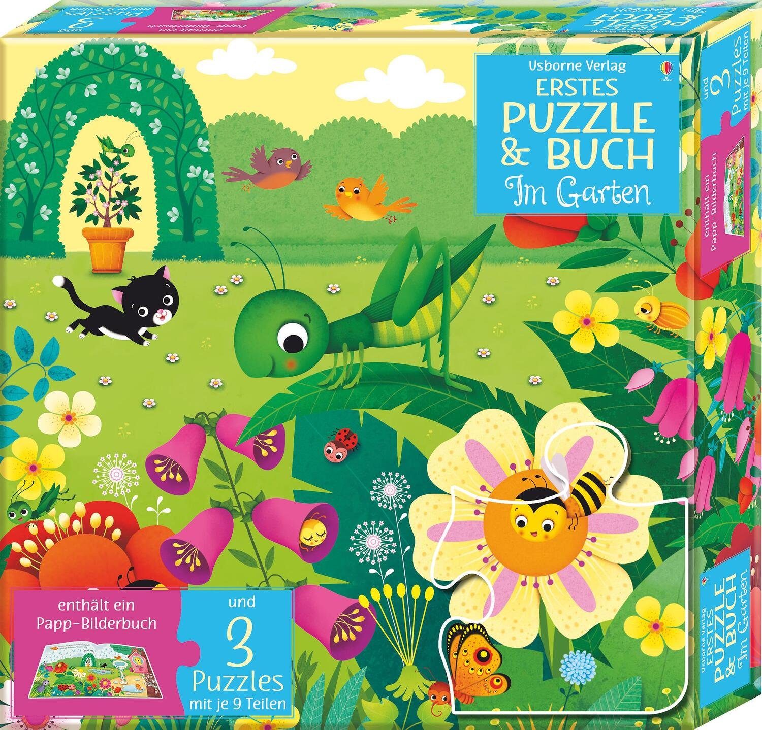 Usborne Verlag Puzzle Erstes Puzzle & Buch: Im Garten, Puzzleteile