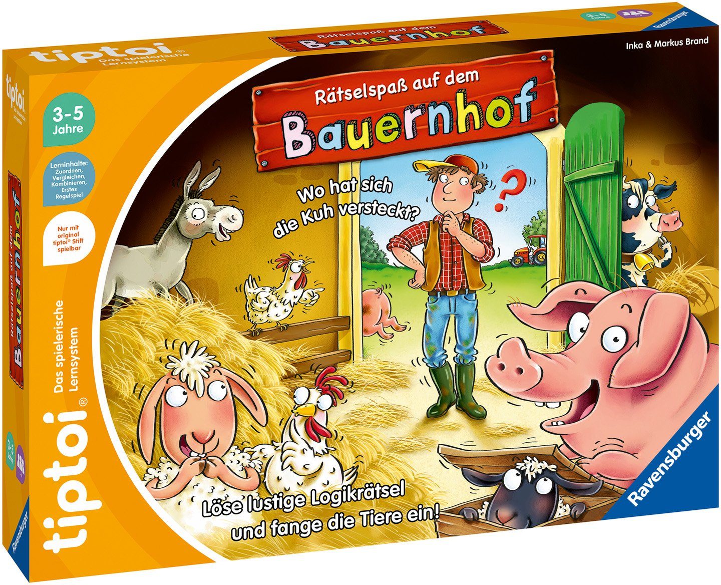 Ravensburger Spiel tiptoi® Rätselspaß auf dem Bauernhof, Made in Europe
