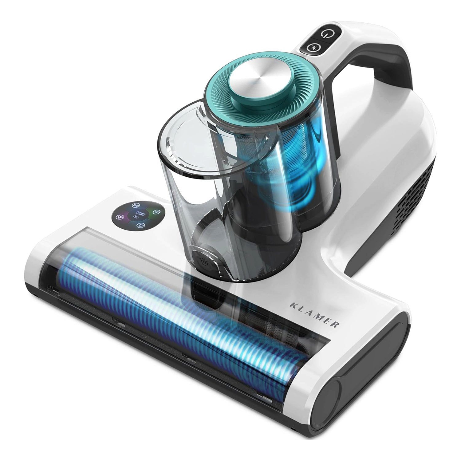 KLAMER Matratzenreinigungsgerät Milbenstaubsauger mit UV-Licht, Leistungsstarker 18kPa & 450W Milbens…, 450 W, Zyklon Filter, UV-Technologie, Schlagmodus, Ionisierungsfunktion, wechselbarer HEPA