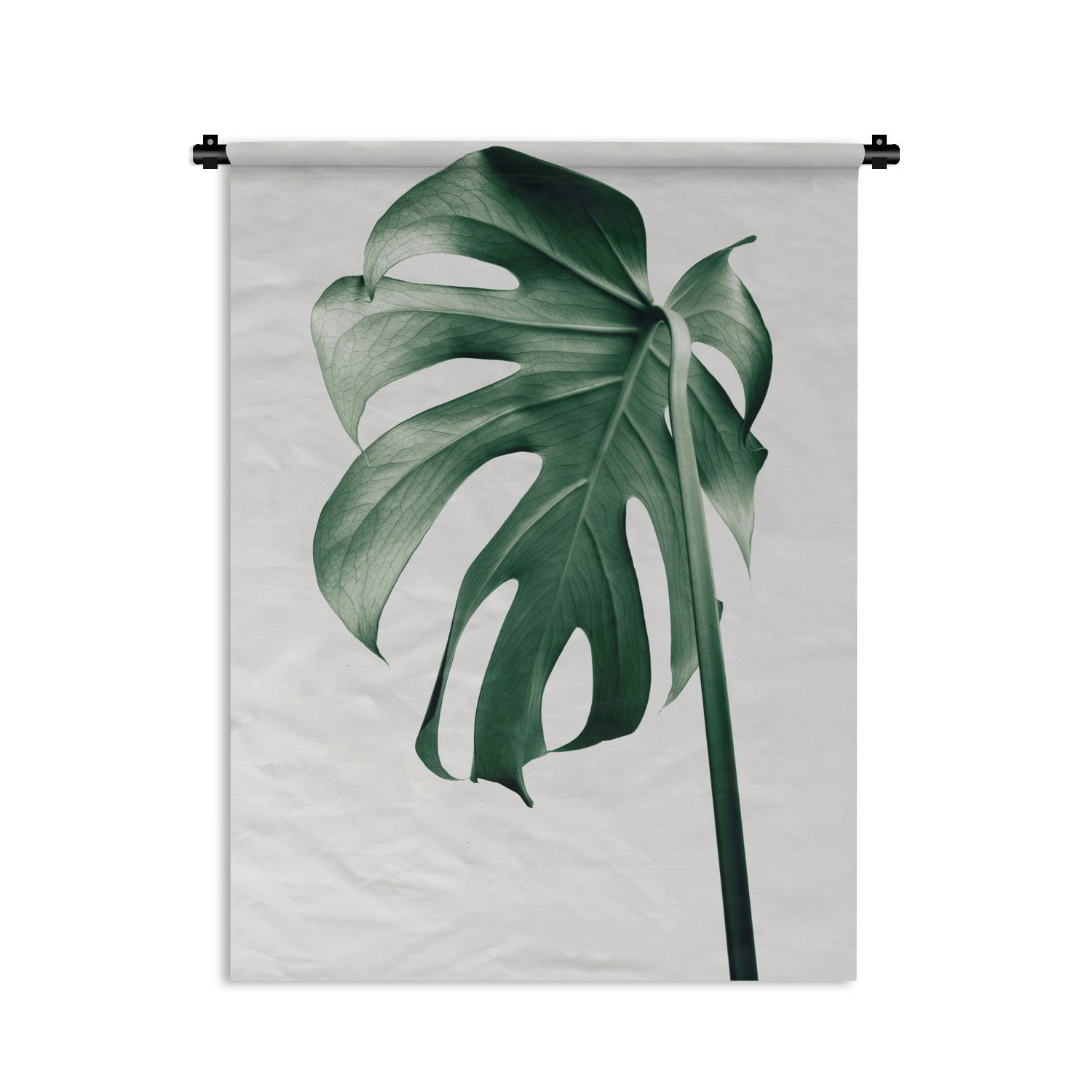 MuchoWow Wanddekoobjekt Monstera - Blätter - Grün - Stilleben, Deko für an der Wand, Wohnzimmer, Tapisserie, Schlafzimmer