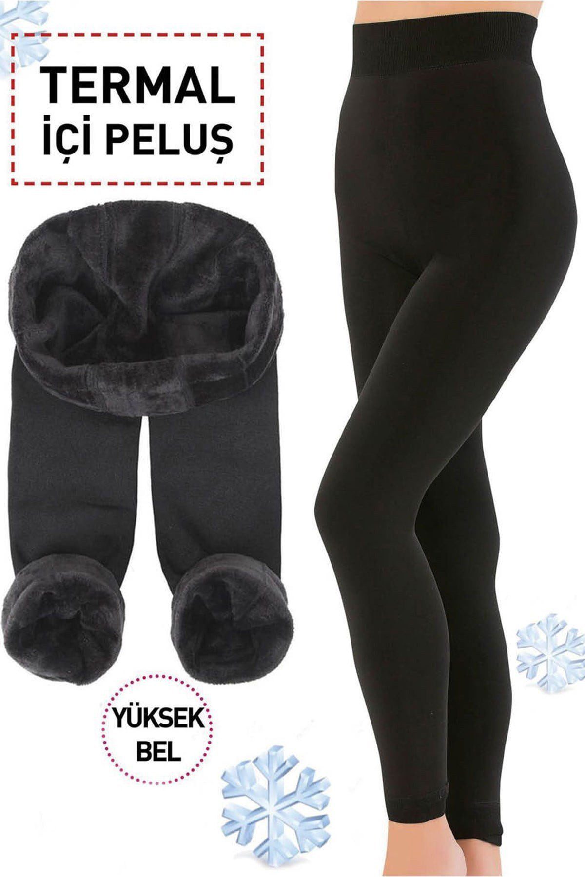 C&CITY Leggings Damen Thermo Plüsch Leggings