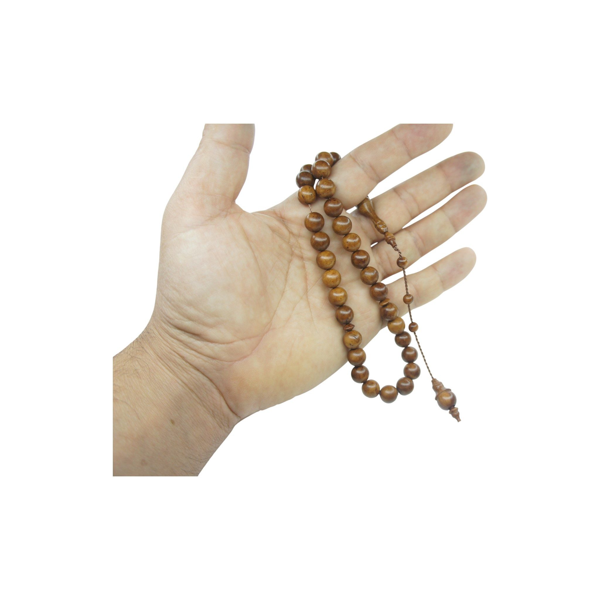 TesbihBid Kettenanhänger Osmanische Kuka Gebetskette in Braun (Bakalite Subha Ates, Amber Prayerbeads Rosary Faturan, 33-tlg., Die Schnösten Geschenk für Manner), Gebetskette Tesbih Misbaha Tasbeeh