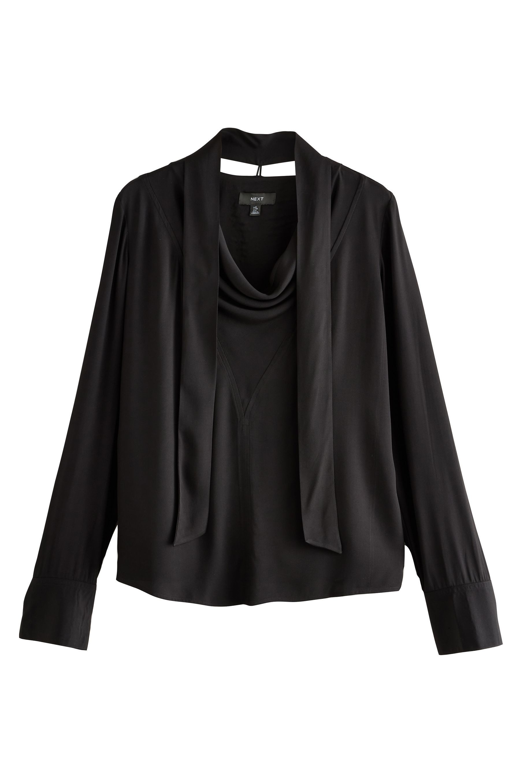 Next Langarmbluse Drapierte Schluppenbluse mit langen Ärmeln (1-tlg) günstig online kaufen