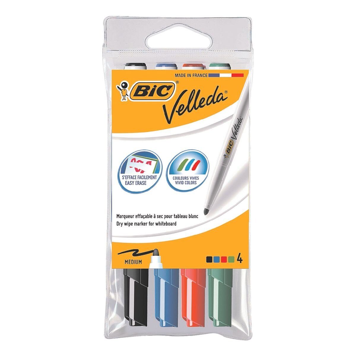 Velleda Marker BIC Whiteboard im (4-tlg), Pocketformat 1741,