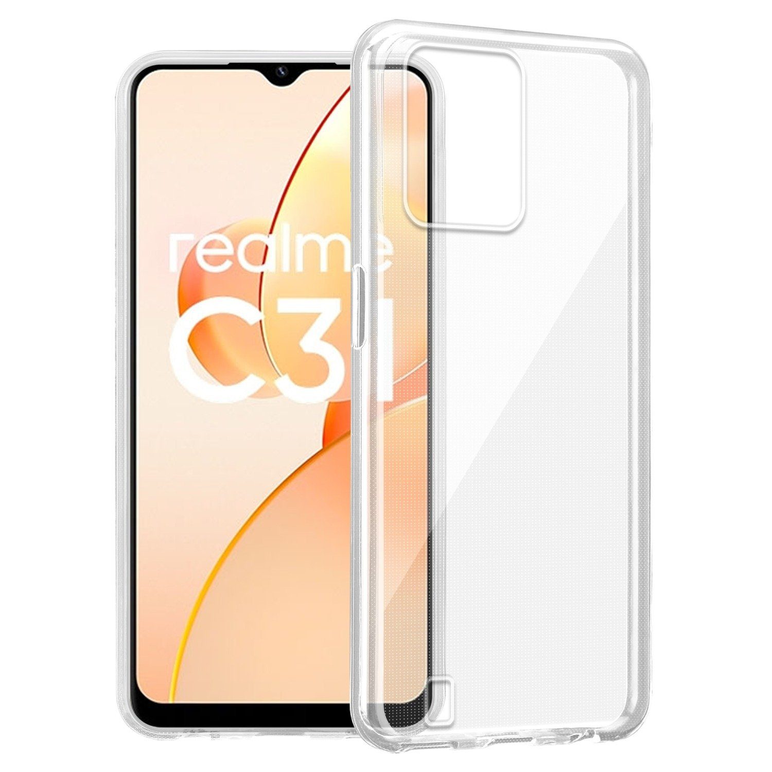 Cadorabo Handyhülle für Realme C31 Hülle Realme C31, Hülle TPU Silikon Handy Schutzhülle Slim Transparent Case Cover