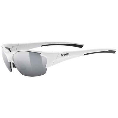 Uvex Sportbrille, (1-St), uvex Unisex – Erwachsene, blaze III Sportbrille, inkl. Wechselscheiben white black/silver
