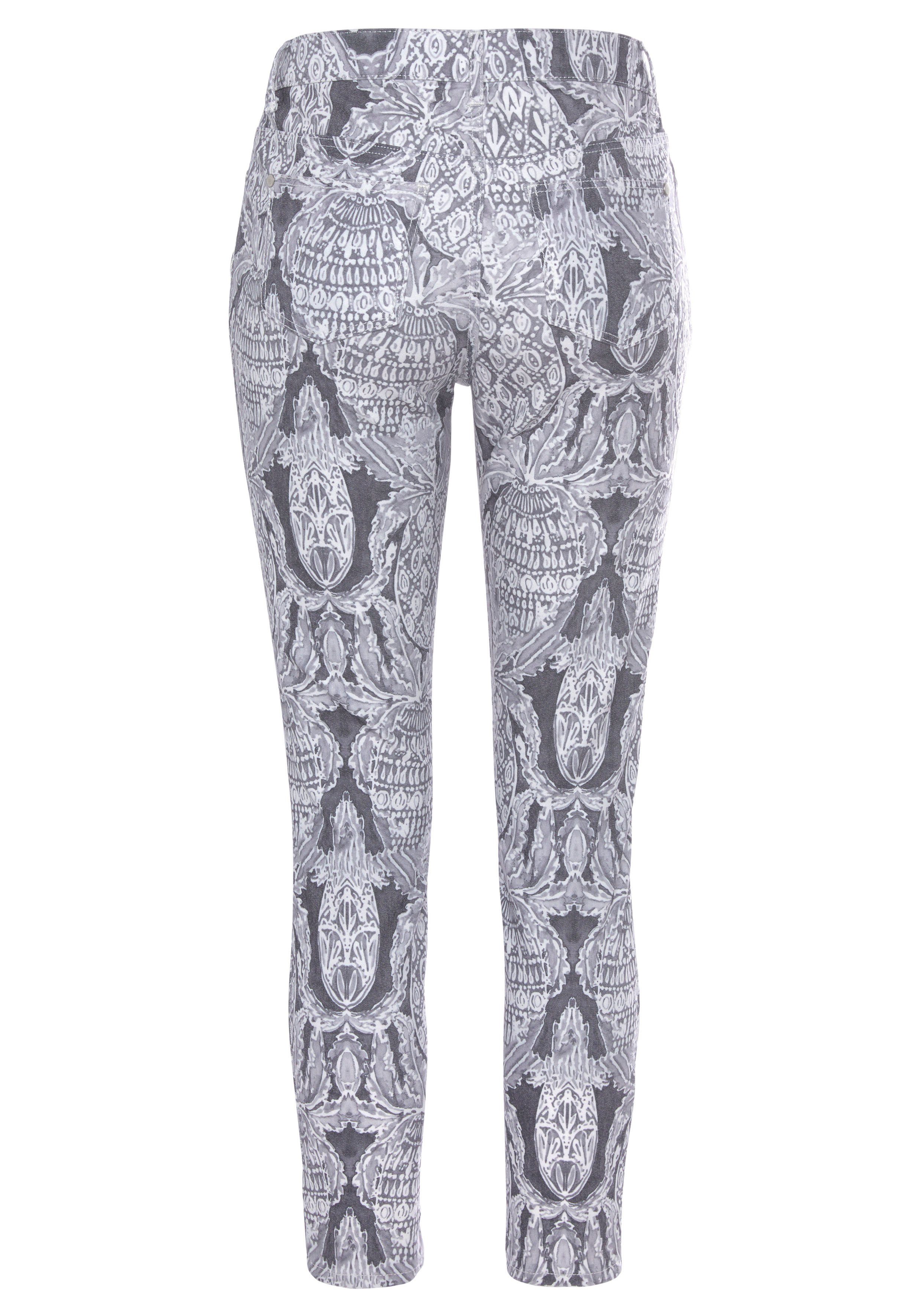 LASCANA 7/8-Jeggings aus weichem Stretch-Denim mit Alloverprint, schmale Passform, Super-Stretch-Qualität – Bild 4 von 5
